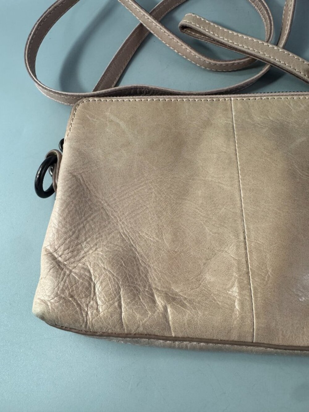 Frye Melissa Leather Crossbody Shoulder Bag Wristlet W Dust Bag Pale Pink - Picture 6 of 14